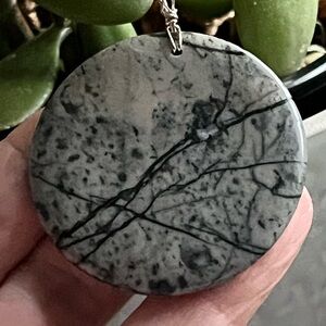 Elegant Picasso Jasper 44mm Pendant